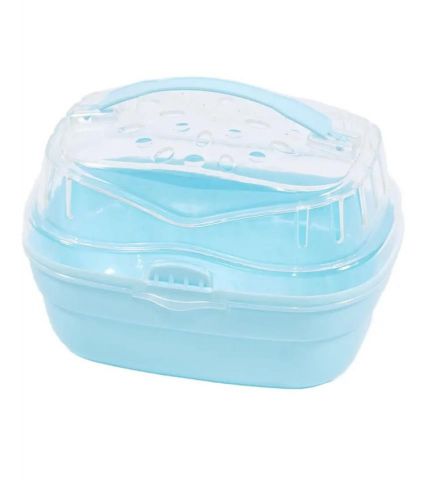 JAULA TRANSPORTE PARA HAMSTER BEBEDERO 23X15X15
